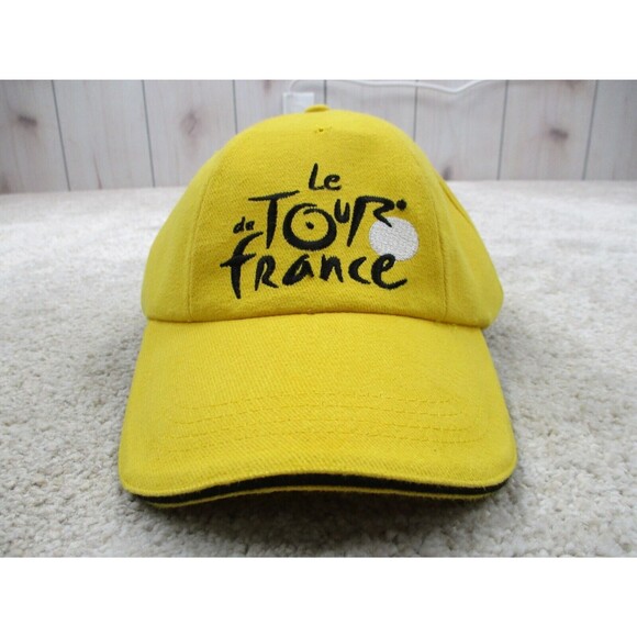 Le Tour De France Hat Cap Strap Back Adult One Size Yellow Cycling Casual Men - Picture 1 of 10